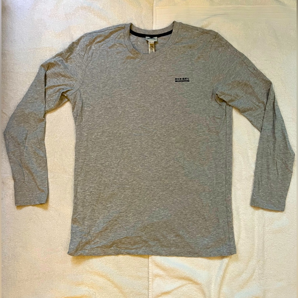 Diesel light grey long sleeve shirt. 100 % cotton